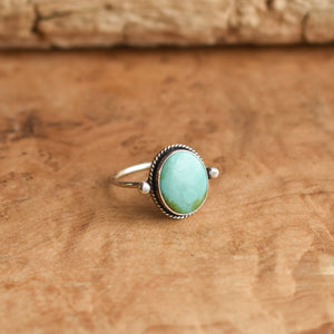 Custom Natural Turquoise Delica Ring -Sterling Silver - Choose Your Stone