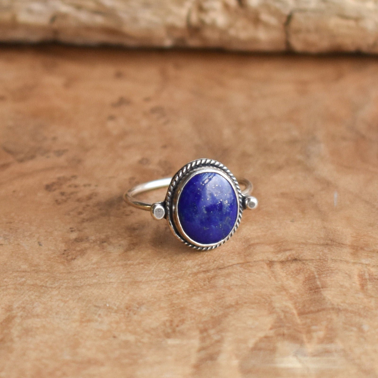 Sterling Silver Lapis Lazuli Ring - Handmade Silversmith Jewelry
