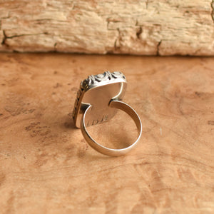 Huge Aquamarine Ring - .925 Sterling Silver - Silversmith Ring - Aquamarine Statement Ring