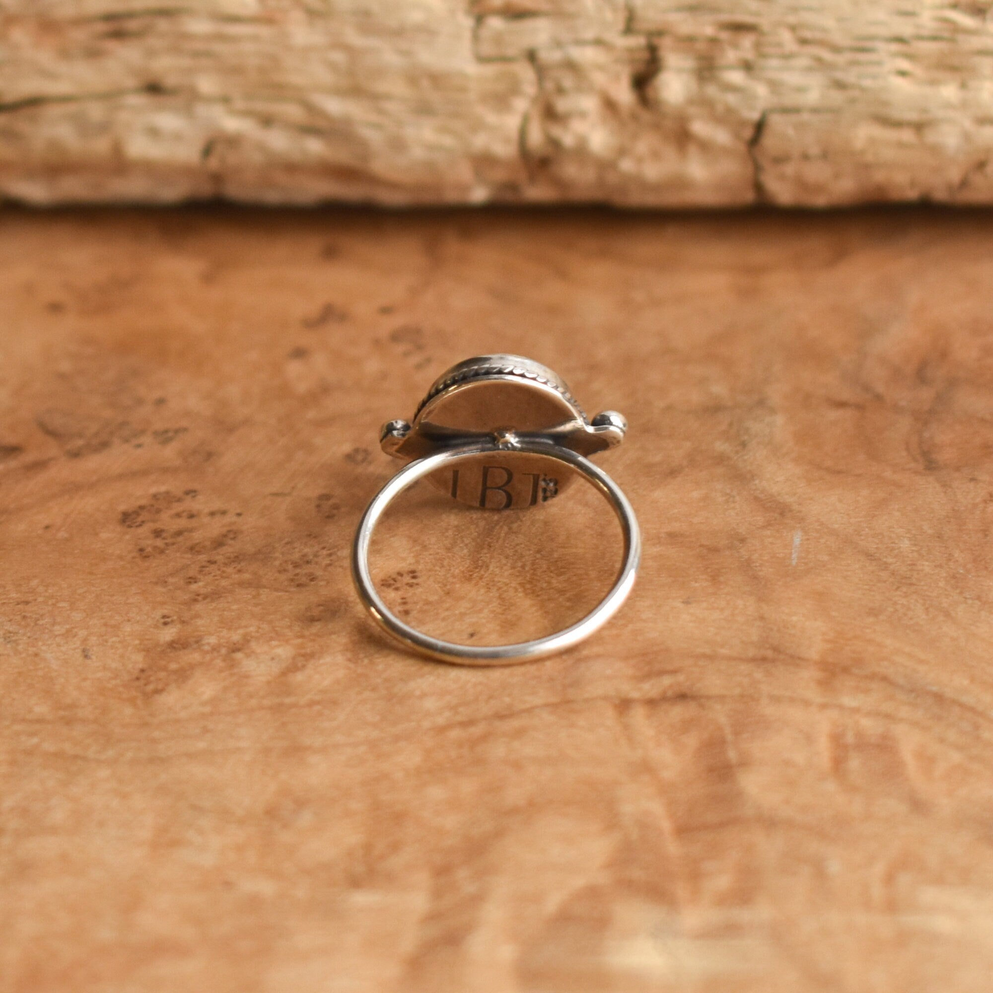 Natural Turquoise Delica Ring -Sterling Silver - Choose Your Stone