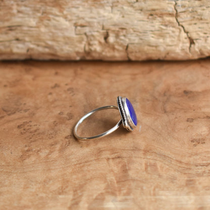 Sterling Silver Lapis Lazuli Ring - Handmade Silversmith Jewelry