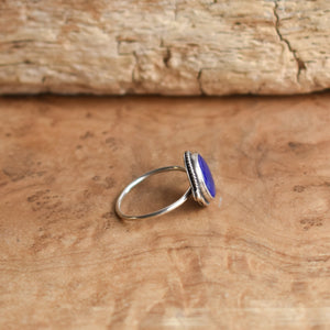 Blue Lapis Ring size 6 - Silversmith Ring - Feminine Jewelry