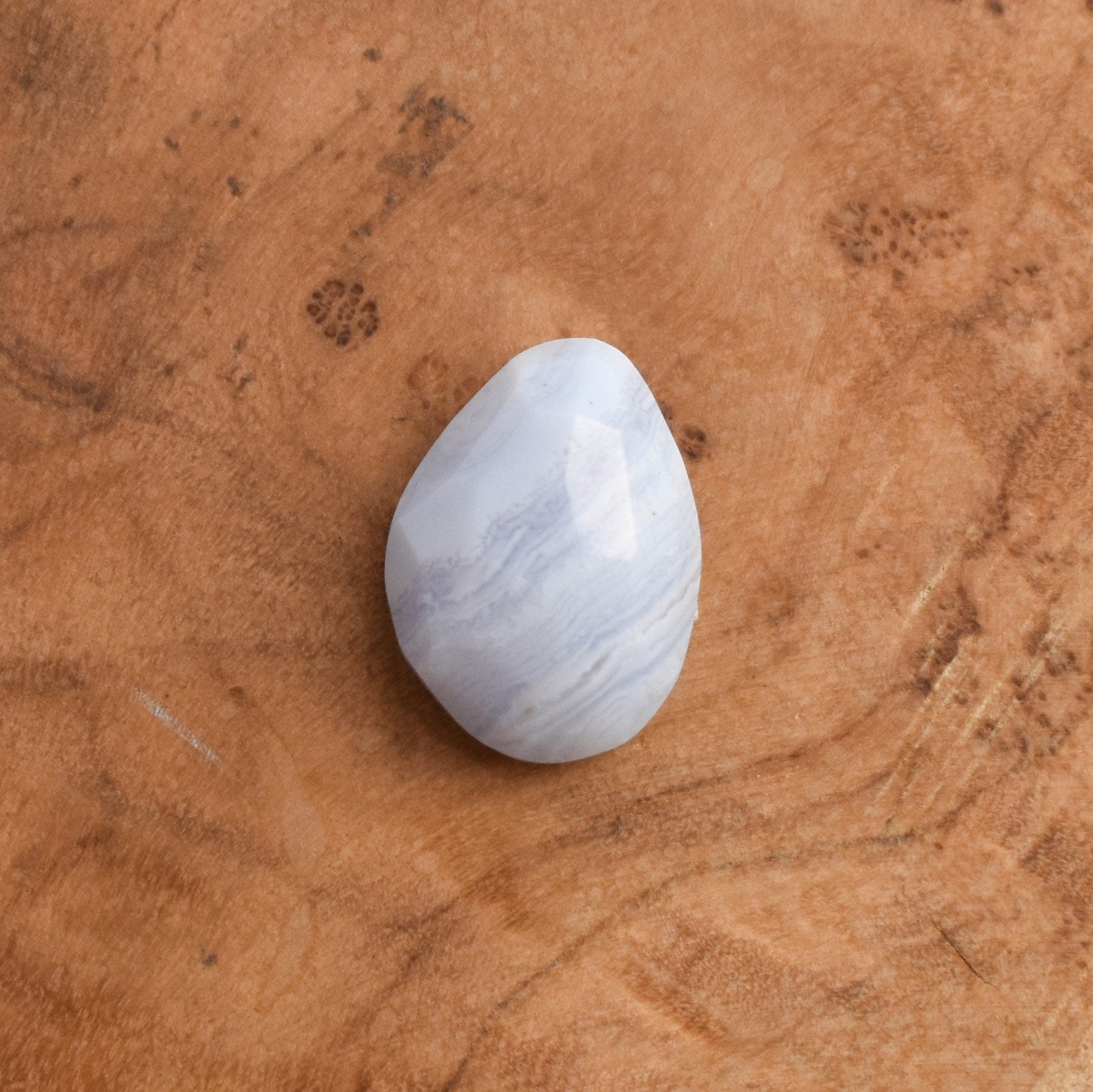 Blue Lace Agate Ring - Chunky Boho Ring - Sterling Silver - .Choose Your Stobe