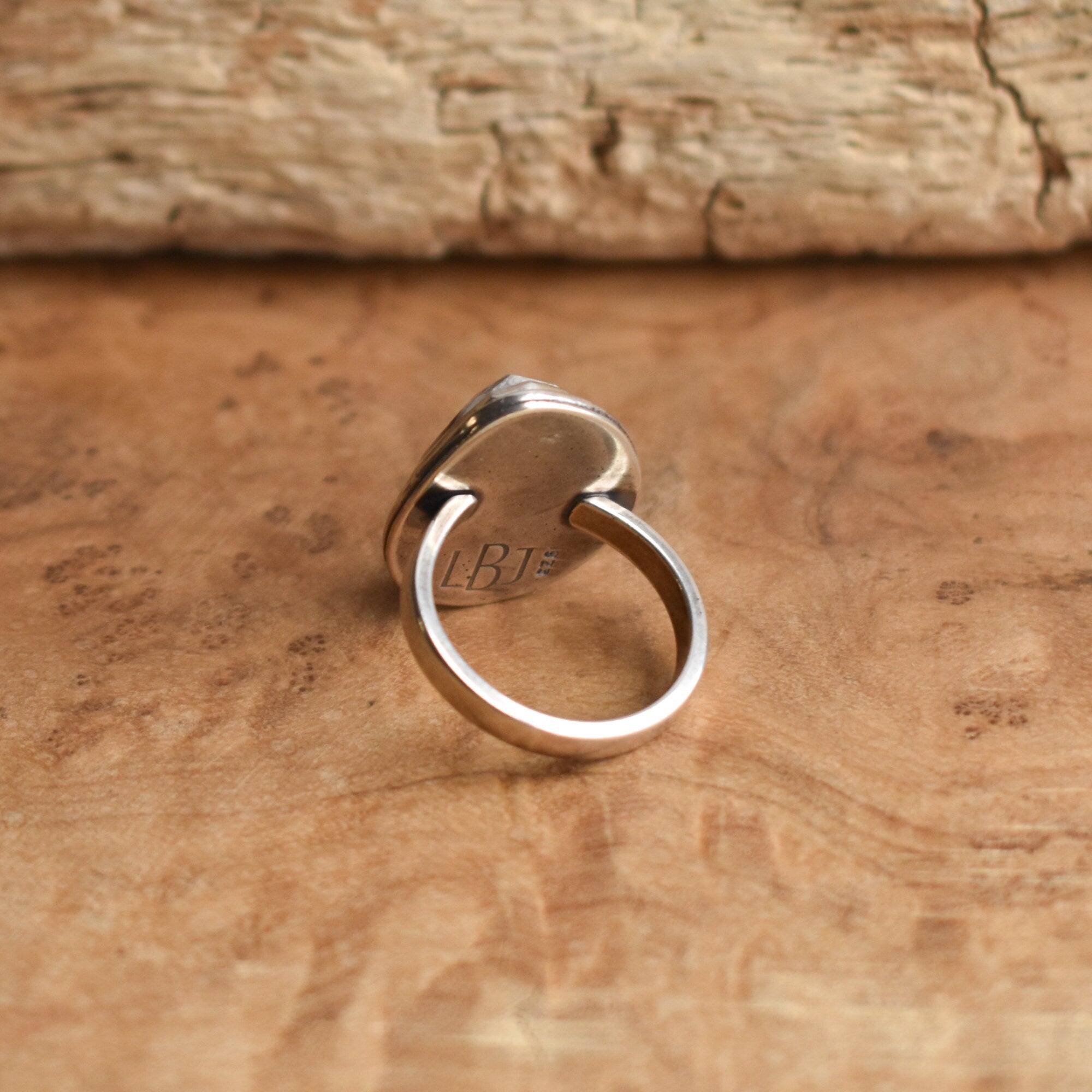 Laguna Lace Agate Chunky Boho Ring - .925 Sterling Silver - Choose Your Own Stone - Silversmith Ring