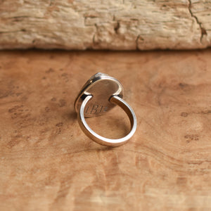 Custom Laguna Lace Agate Sterling Silver Ring – Chunky Boho Silversmith Ring