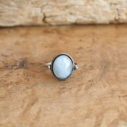 Aquamarine Delica Ring | Sterling Silver