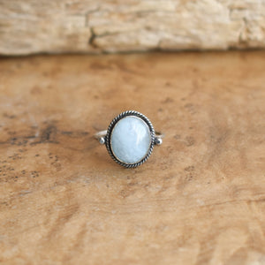 Aquamarine Delica Ring - Aquamarine Ring - .925 Sterling Silver - Silversmith