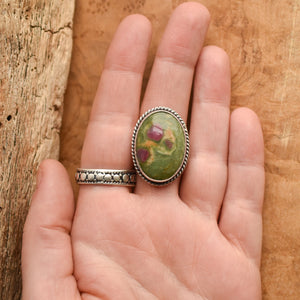 Ruby in Fuchsite Ring - Choose your Stone - .925 Sterling Silver - Big Ruby Ring