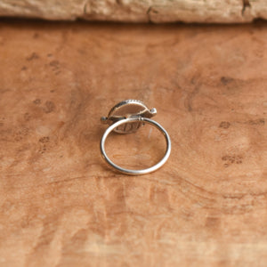 Green Garnet Delica Ring - Garnet Stacker - Green Garnet Ring - Unique Silversmith