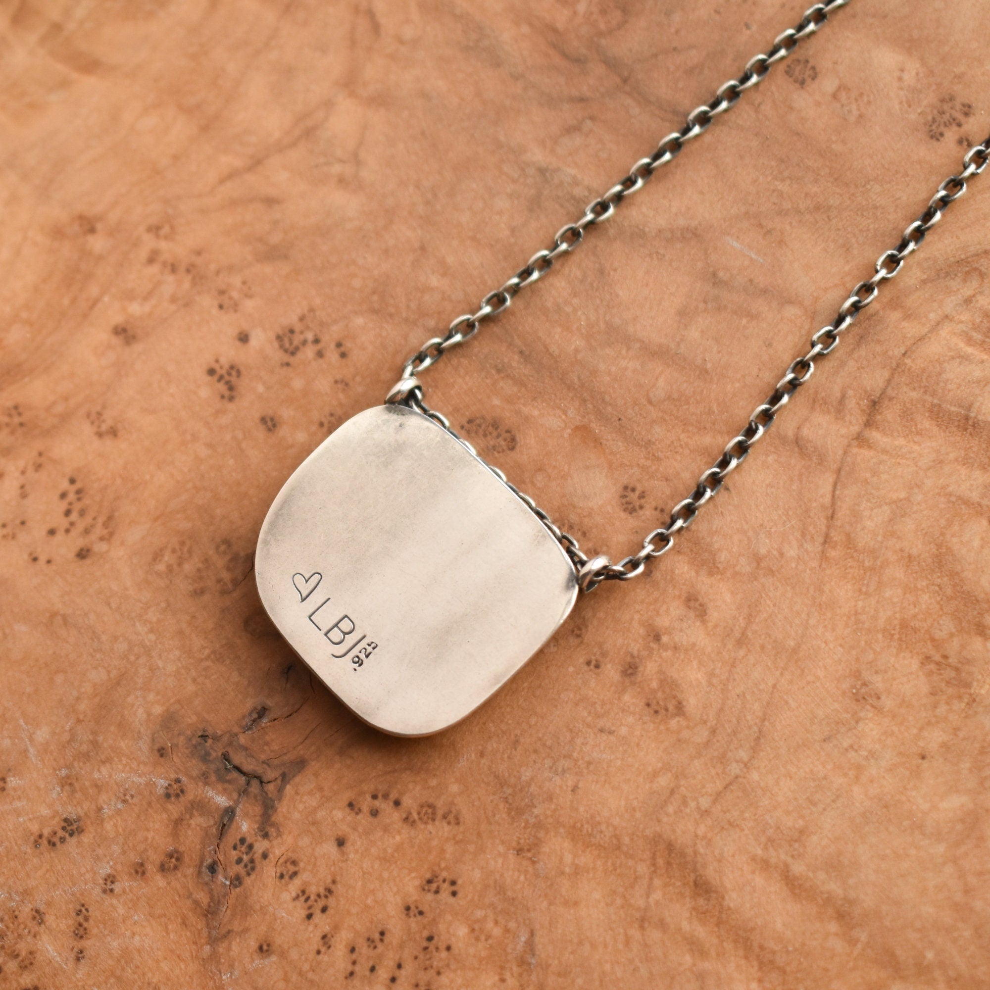 Custom Lapis Lazuli Pendant - Hanging Rock Pendant - Sterling Silver