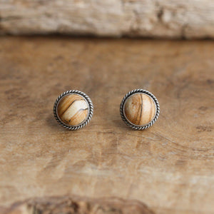 Picture Jasper Traditional Posts - .925 Sterling Silver - Silversmith - OOAK