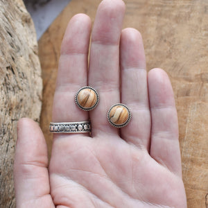 Picture Jasper Traditional Posts - .925 Sterling Silver - Silversmith - OOAK