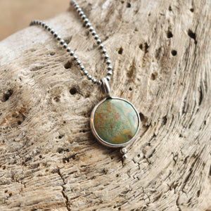 Ready to Ship - Turquoise Pendant - Turquoise Sweetheart Necklace - .925 Sterling Silver