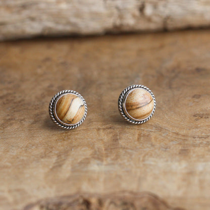 Picture Jasper Traditional Posts - .925 Sterling Silver - Silversmith - OOAK