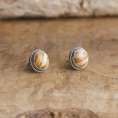 Picture Jasper Traditional Posts - .925 Sterling Silver - Silversmith - OOAK