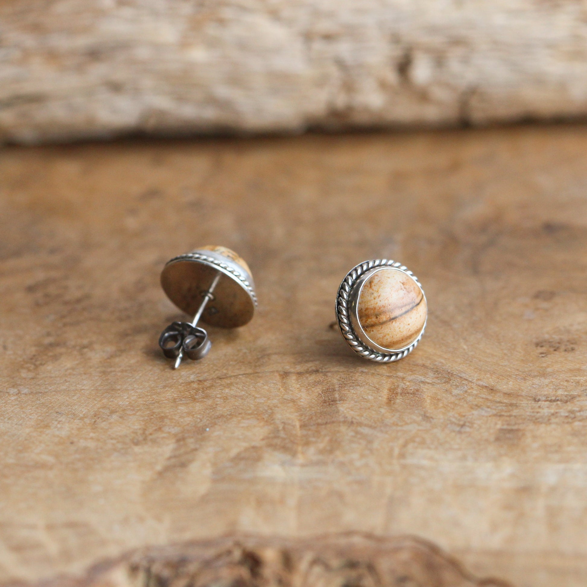 Picture Jasper Traditional Posts - .925 Sterling Silver - Silversmith - OOAK