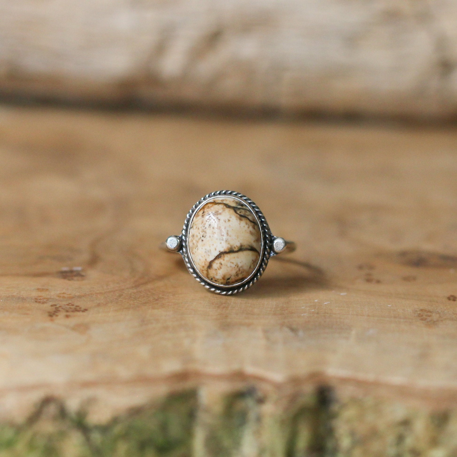 Picture Jasper Sterling Silver Ring - Handmade Silversmith Jewelry