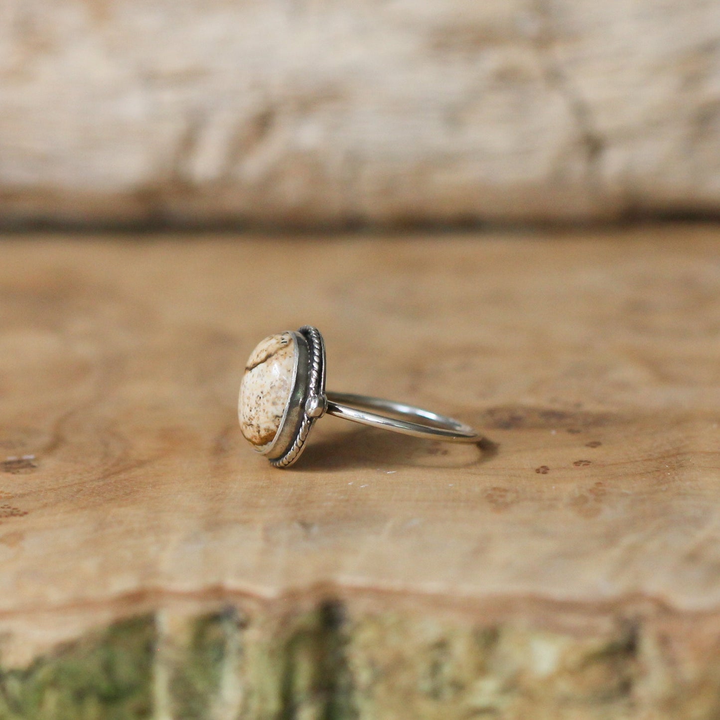 Picture Jasper Sterling Silver Ring - Handmade Silversmith Jewelry