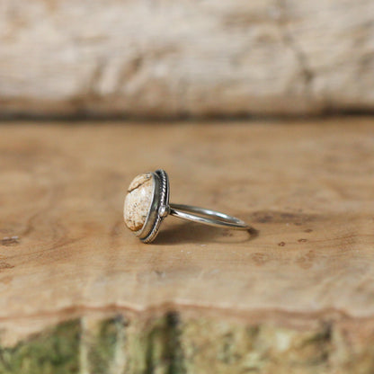 Picture Jasper Sterling Silver Ring - Handmade Silversmith Jewelry