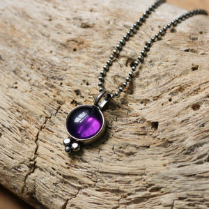 Lil Sweetheart Pendant - Purple Amethyst Pendant - .925 Sterling Silver - Amethyst Necklace