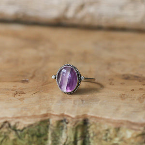 Custom Rainbow Fluorite Sterling Silver Ring - Choose Your Stone