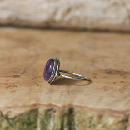 Custom Rainbow Fluorite Sterling Silver Ring - Choose Your Stone