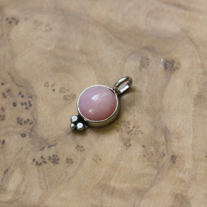 Pink Opal Sterling Silver Necklace – Sweetheart Pendant