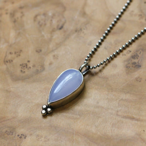 Chalcedony Sweetheart Pendant - Silversmith - Chalcedony Necklace - .925 Sterling Silver