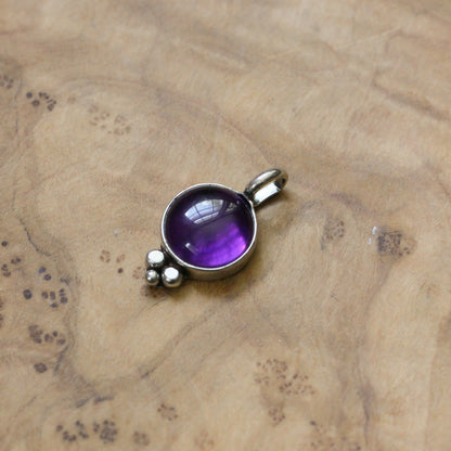 Amethyst Sterling Silver Pendant – Sweetheart Necklace