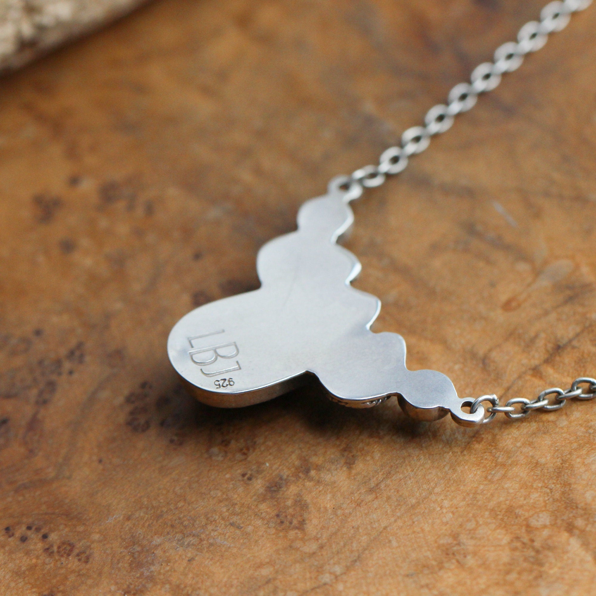 5 Stone Necklace - Purple Phosphosiderite - Green Chrysoprase - Aquamarine