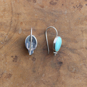 Handmade Amazonite Drop Earrings – Sterling Silver Silversmith Jewelry