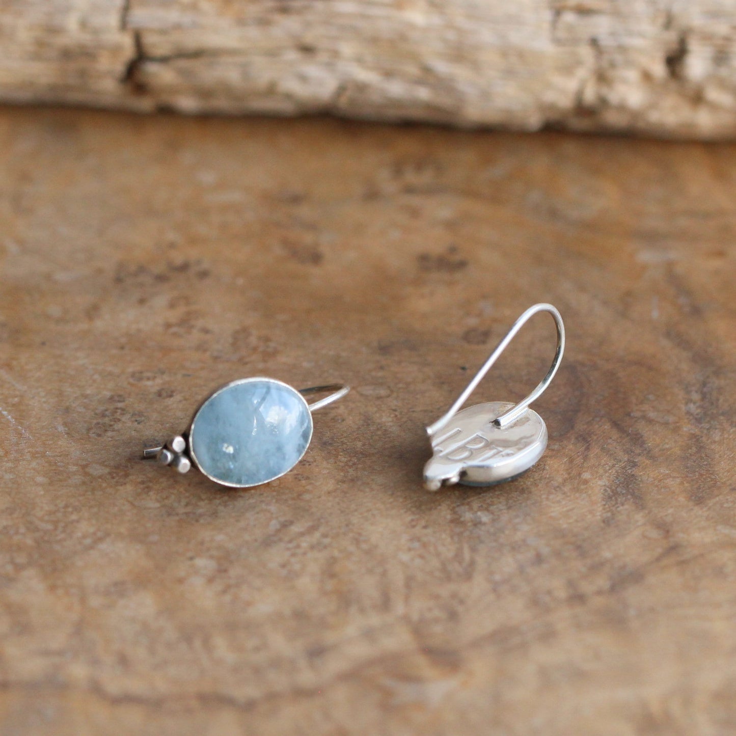 Aquamarine Piper Earrings - Boho Aquamarine Jewelry - .925 Sterling Silver