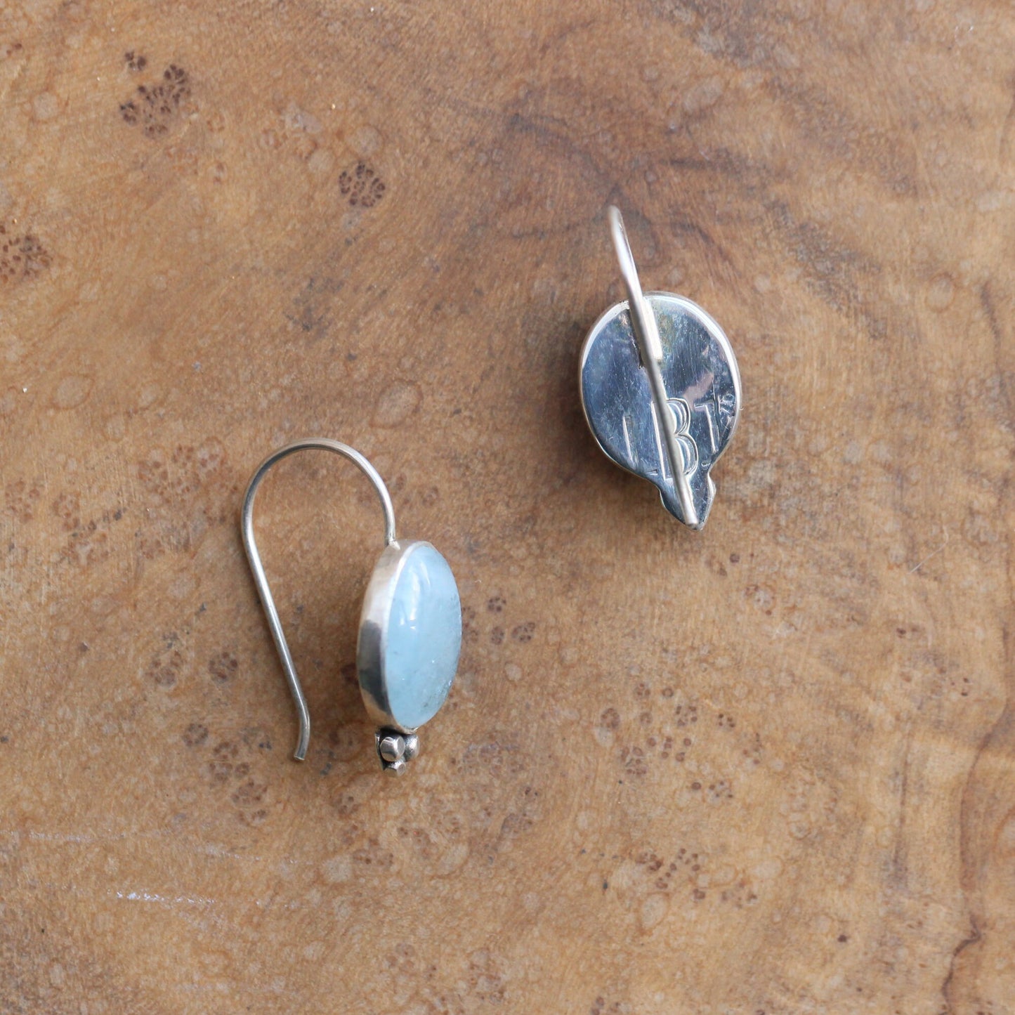 Aquamarine Piper Earrings - Boho Aquamarine Jewelry - .925 Sterling Silver