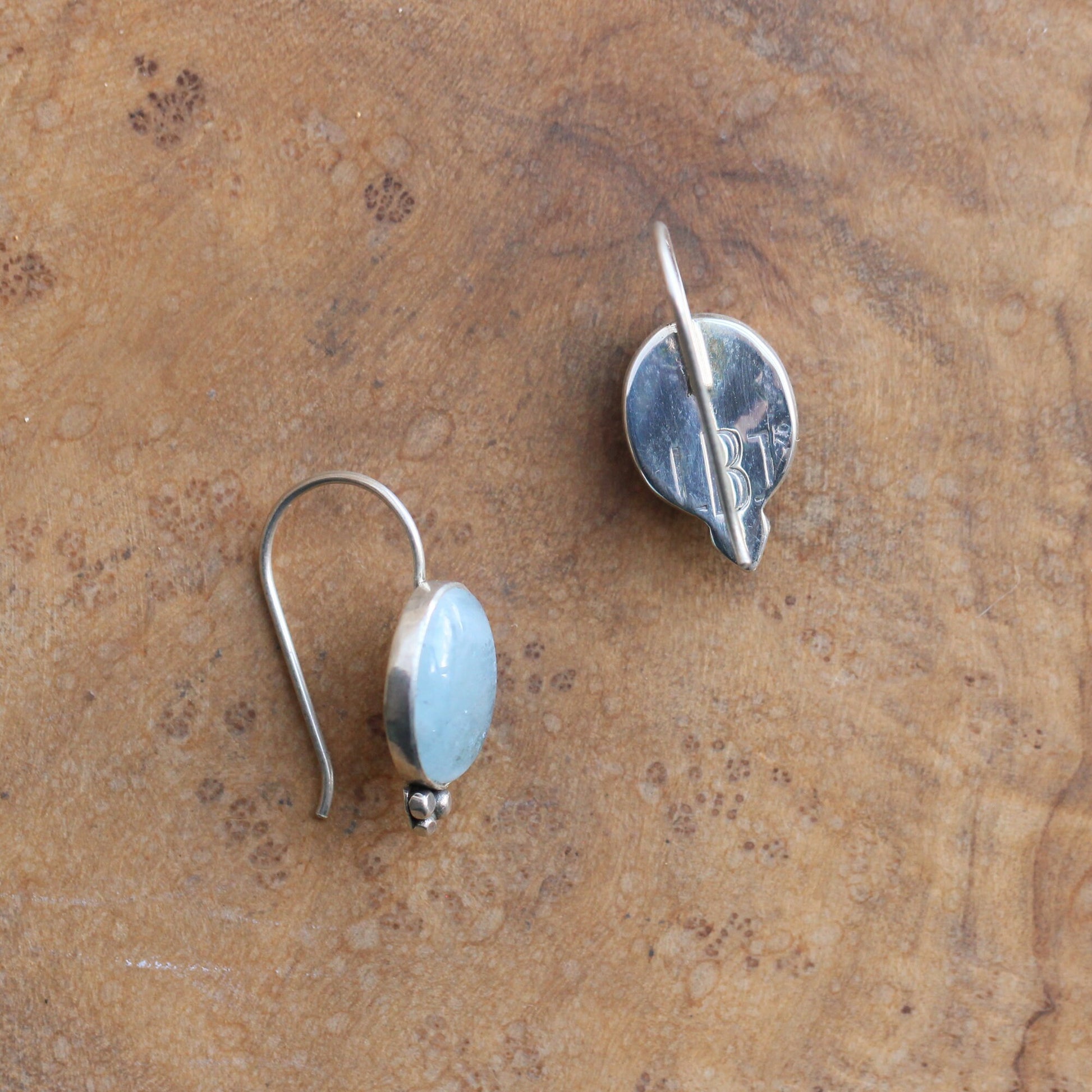 Aquamarine Piper Earrings - Boho Aquamarine Jewelry - .925 Sterling Silver