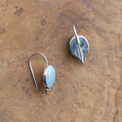 Aquamarine Piper Earrings - Boho Aquamarine Jewelry - .925 Sterling Silver