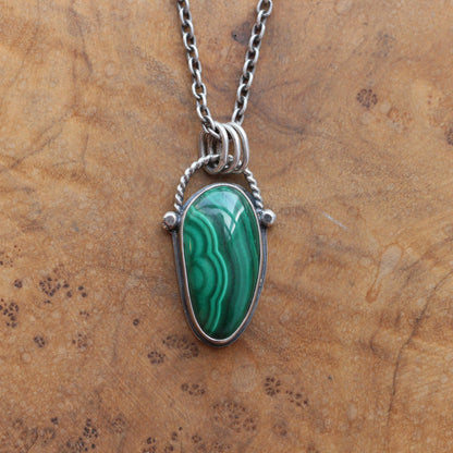 Malachite CUSTOM Boho Pendant | Sterling Silver