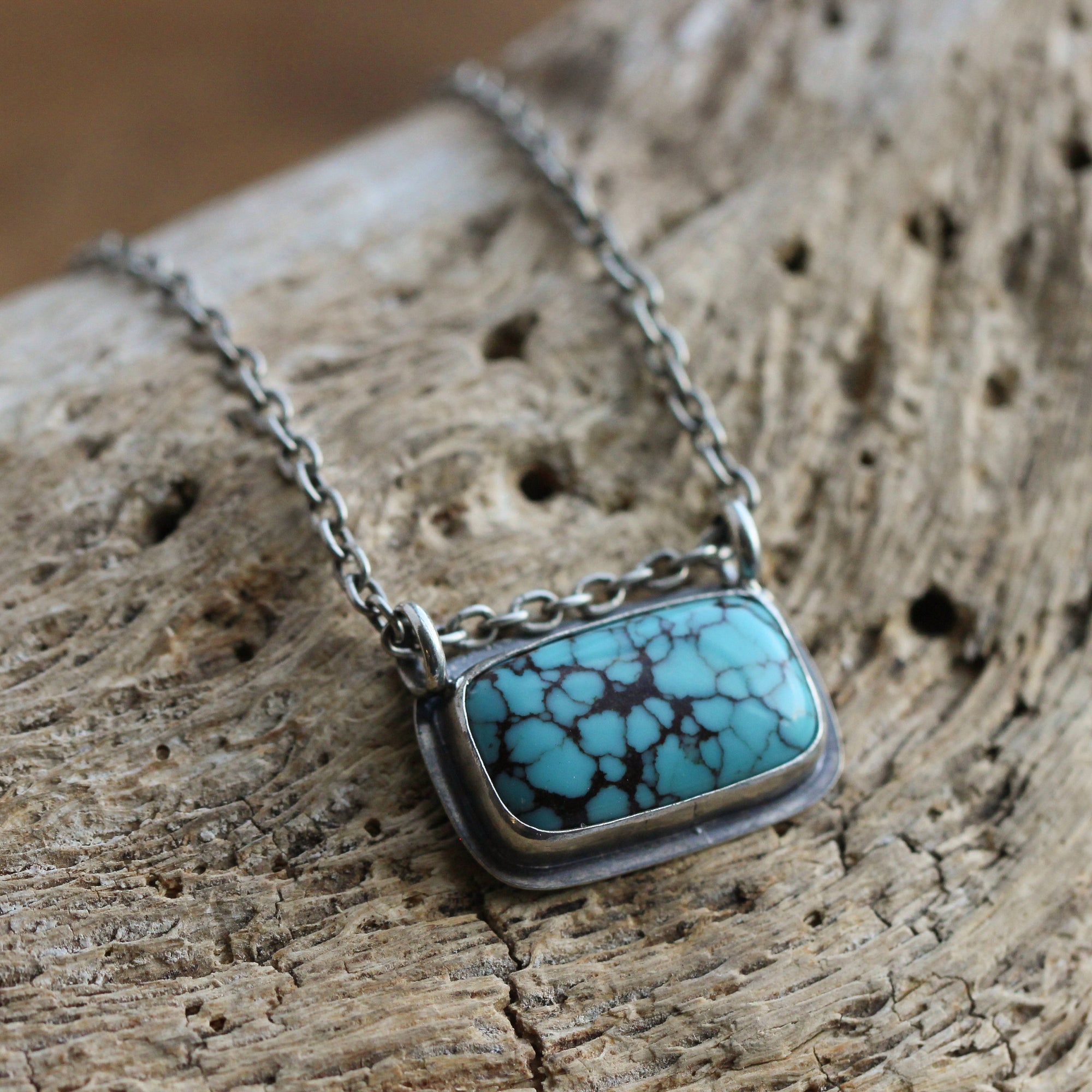 Egyptian Turquoise Hanging Rock Necklace - Choose Your Stone