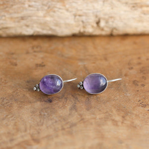 Amethyst Piper Earrings - Soft Amethyst Drop Earrings - Sterling Silver - Boho Amethyst Jewelry