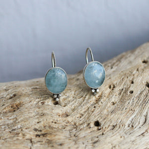 Aquamarine Piper Earrings - Boho Aquamarine Jewelry - March Birthstone - Silversmith
