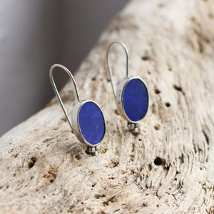 Lapis Piper Earrings - Lapis Lazuli Earrings - .925 Sterling Silver - Lapis Drop Earrings - Silversmith