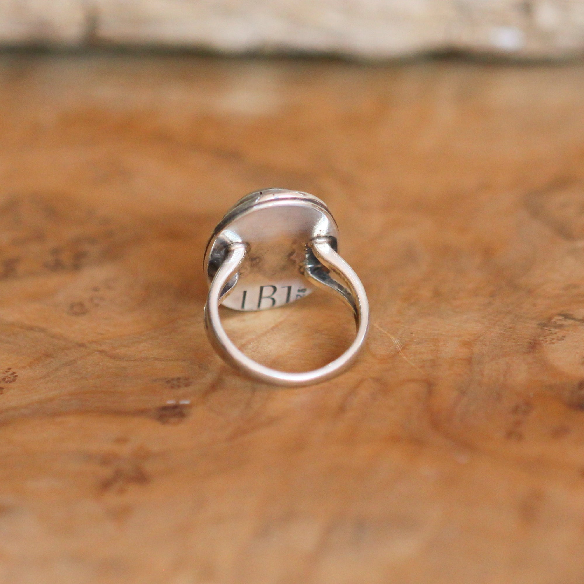 Green Prehnite Boho Ring - Green Prehnite Ring - Sterling Silver