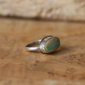 Royston Ribbon Turquoise Ring - Royston Turquoise - OOAK Royston Ring - Silversmith