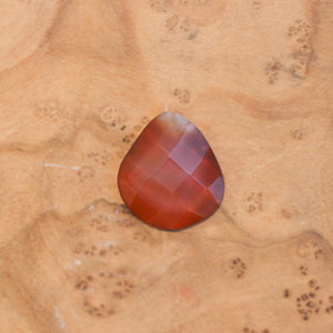 Heartland Pendant- Carnelian Pendant - Faceted Carnelian Necklace - Silversmith Pendant
