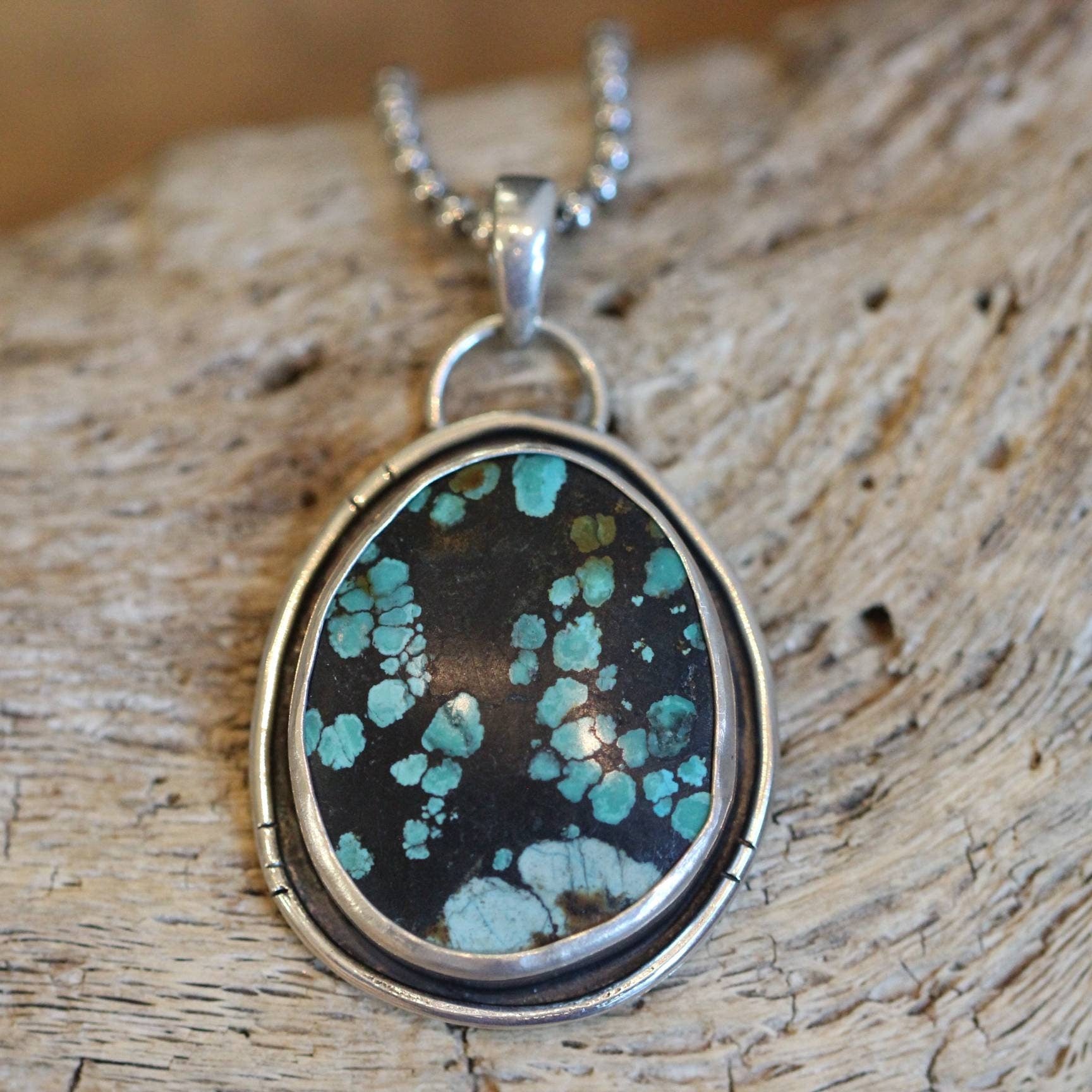 Turquoise Pendant - Sterling Silver - Choose your Big OOAK Dragonskin Turquoise