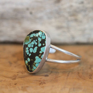 Turquoise Cuff Bracelet - Big Turquoise Bangle - Dragonskin Turquoise - Silversmith Bracelet