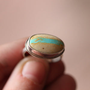 Royston Ribbon Turquoise Ring - Royston Turquoise - OOAK Royston Ring - Silversmith