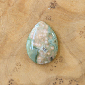 Ocean Jasper Looking Glass Pendant - .925 Silversmith - OOAK Ocean Jasper Pendant