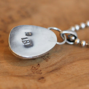 Laguna Lace Agate Pendant - 925 Sterling Silver - Rose Cut Agate Necklace