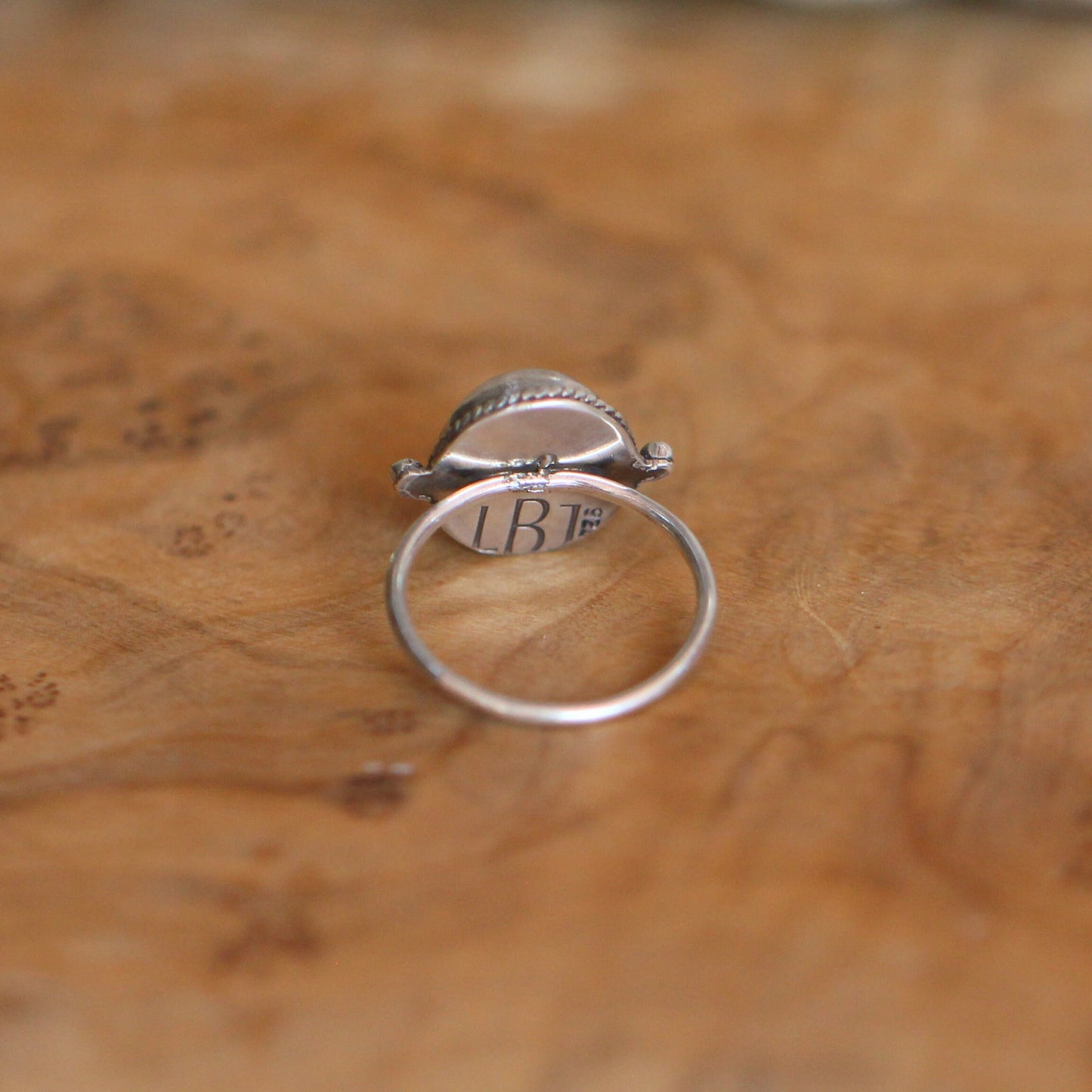 Dainty Rainbow Moonstone Ring – Sterling Silver Delica Design