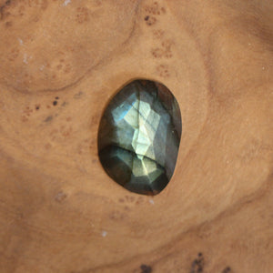 Rose Cut Labradorite Pendant - Silversmith - .925 Sterling Silver - Labradorite Necklace